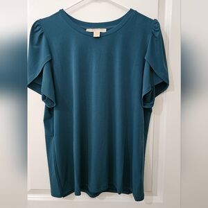 Michael Kors Teal Short Sleeve Top
